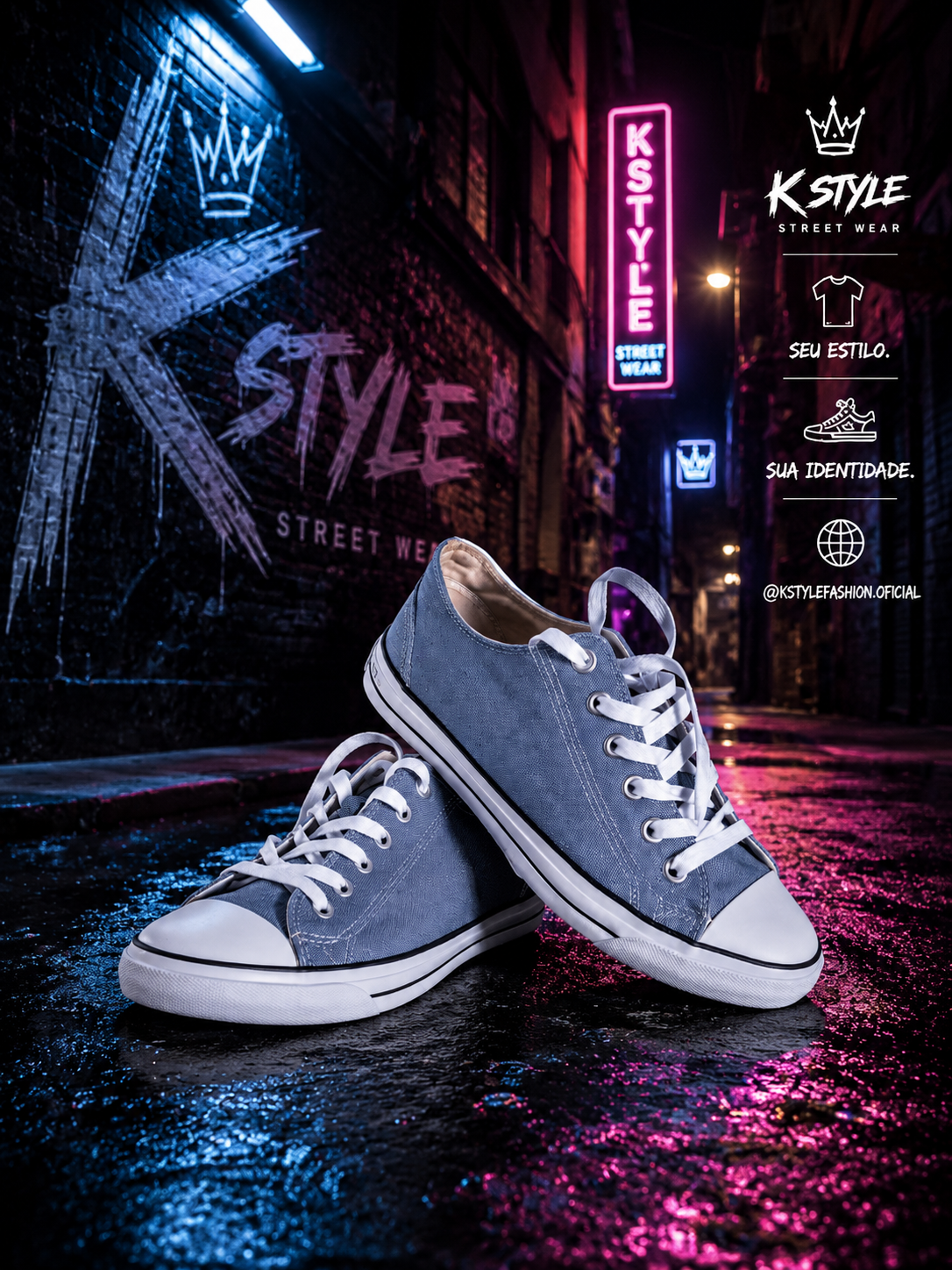 K STYLE Street Canvas Azul Jeans