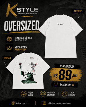 Camiseta Oversized Unissex Suedine